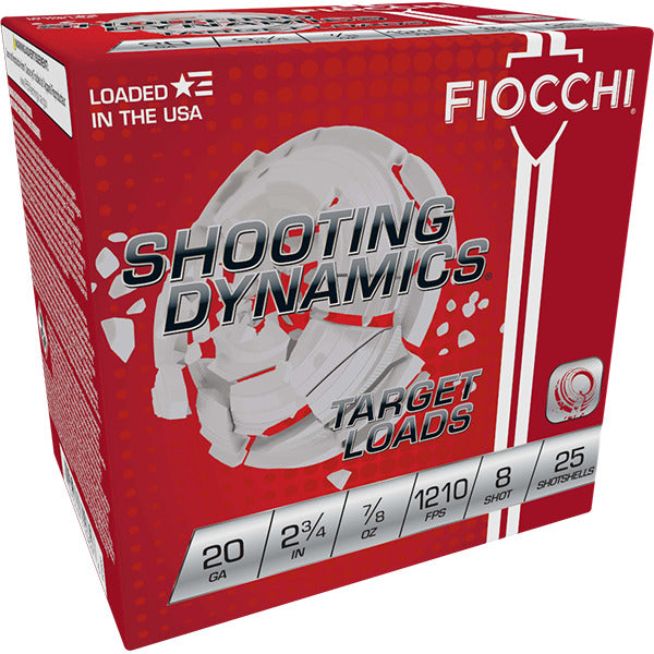 Fiocchi Shooting Dynamics 20 Gauge Ammunition 2-3/4" #8 7/8 oz 1210 fps Case of 250