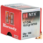 Hornady NTX 17 Caliber (.172 Diameter) Bullets 15.5 grain Polymer Tip Box of 100