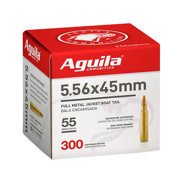 Aguila 5.56x45mm NATO Ammunition 55 Grain Full Metal Jacket Box of 300