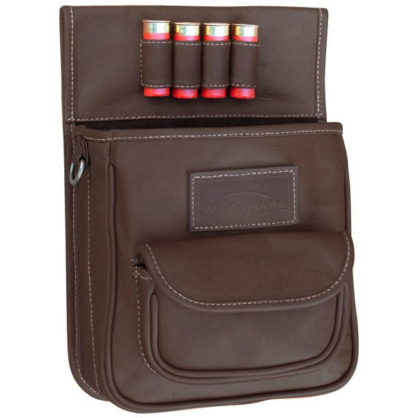 WILD HARE LEATHER DELUXE SHOTSHELL POUCH JAVA