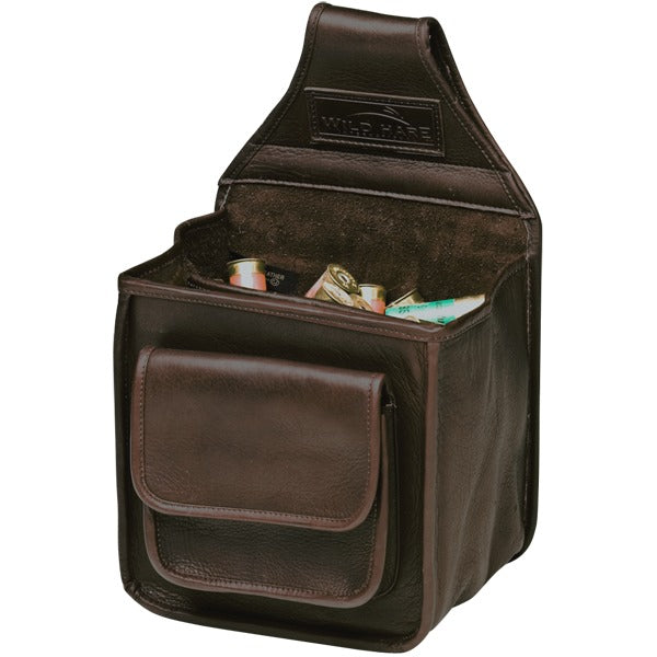 WILD HARE LEATHER DIVIDED POUCH JAVA