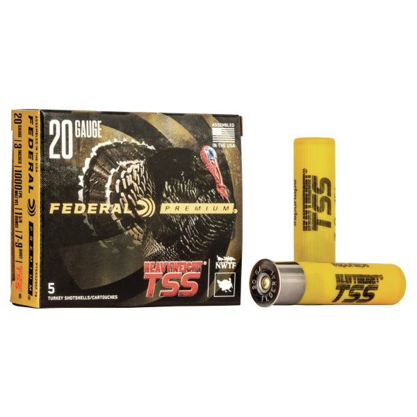 Federal Premium Heavyweight TSS 20 Gauge Ammunition 3" #7, 9 1-5/8 oz 1000 fps Tungsten Box of 5