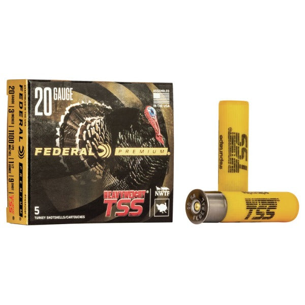 Federal Premium Heavyweight TSS 20 Gauge Ammunition 3" #9 1-1/2 oz 1100 fps Tungsten Box of 5