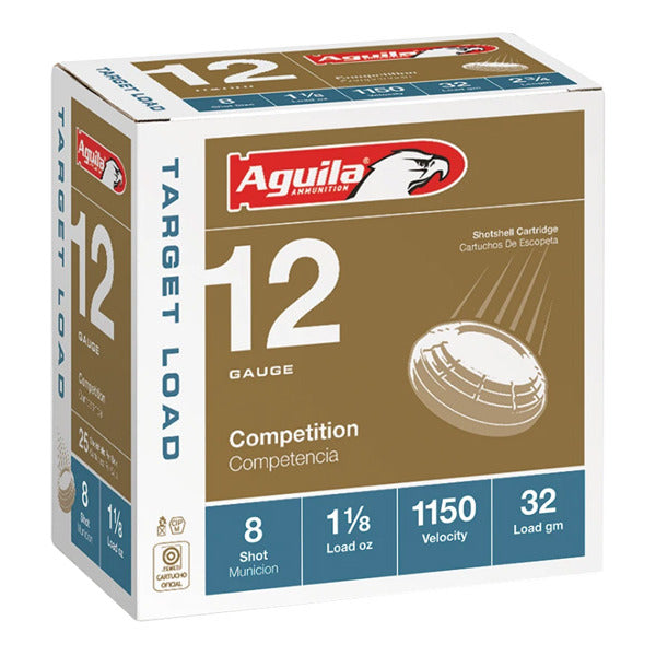 Aguila Competition 12 Gauge Ammunition 2-3/4" #8 1-1/8 oz 1150 fps Case of 250