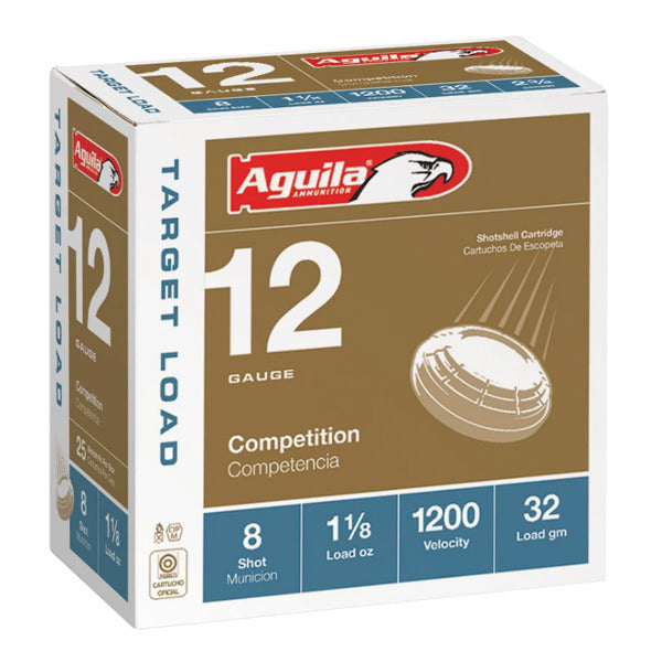 Aguila Competition 12 Gauge Ammunition 2-3/4" #8 1-1/8 oz 1200 fps Case of 250