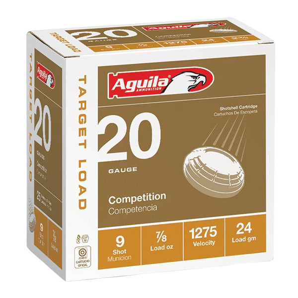 Aguila Competition 20 Gauge Ammunition 2-3/4" #9 7/8 oz 1275 fps Case of 250