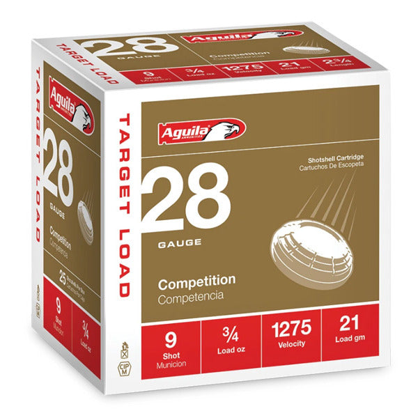 Aguila Competition 28 Gauge Ammunition 2-3/4" #9 3/4 oz 1275 fps Case of 500