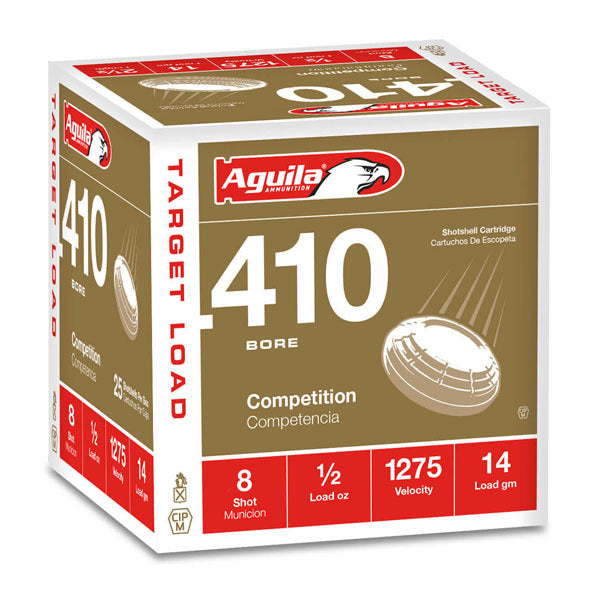 Aguila Competition 410 Bore Ammunition 2-1/2" #8 1/2 oz 1275 fps Case of 500