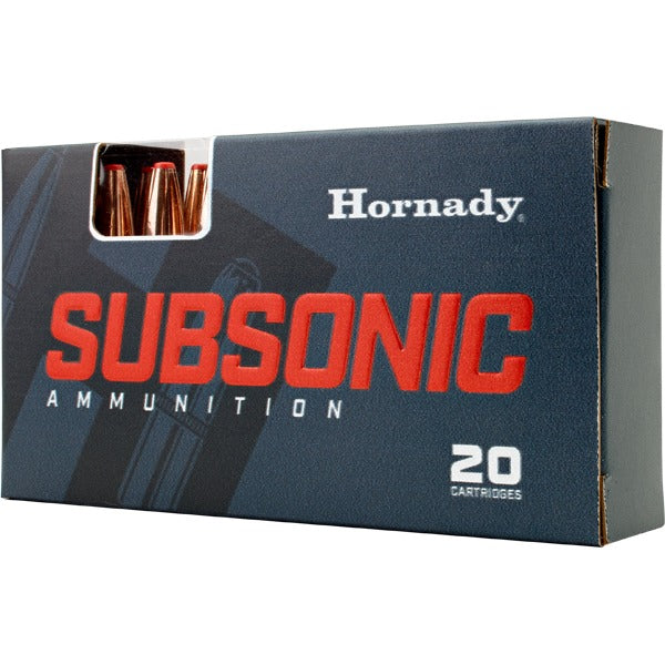 Hornady Subsonic 450 Bushmaster Ammunition 395 Grain Sub-X Polymer Tip Box of 20