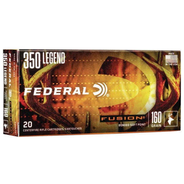 Federal Premium Fusion 350 Legend Ammunition 160 Grain Polymer Tip Box of 20