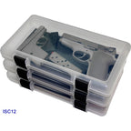 MTM IN-SAFE HANDGUN CLEAR STORAGE CASE 12" 3-pk 4cs