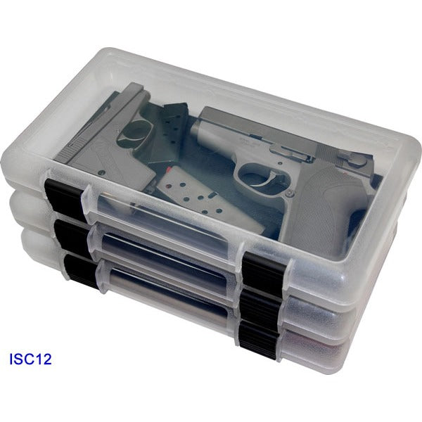 MTM IN-SAFE HANDGUN CLEAR STORAGE CASE 12" 3-pk 4cs