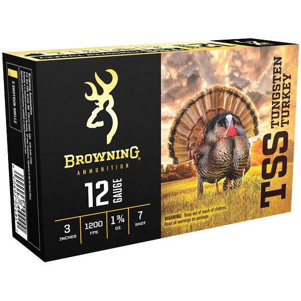 Browning Turkey 12 Gauge Ammunition 3" #7 1-3/4 oz 1200 fps Tungsten Box of 5