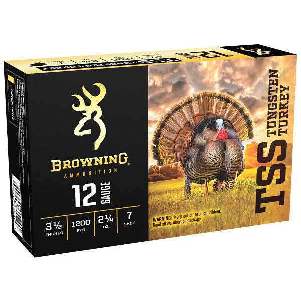 Browning Turkey 12 Gauge Ammunition 3-1/2" #7 2-1/4 oz 1200 fps Tungsten Box of 5