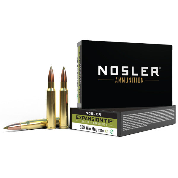 Nosler E-Tip 338 Winchester Magnum Ammunition 225 Grain Polymer Tip Box of 20