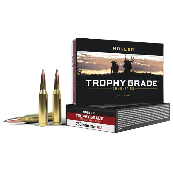 Nosler 260 Remington Ammunition 129 Grain AccuBond Long Range Polymer Tip Box of 20