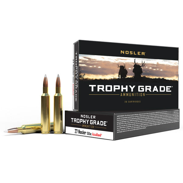 Nosler Trophy Grade 27 Nosler Ammunition 150 Grain AccuBond Polymer Tip Box of 20
