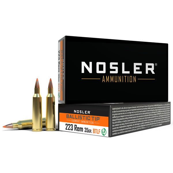 Nosler Ballistic Tip 223 Remington Ammunition 35 Grain Polymer Tip Box of 20