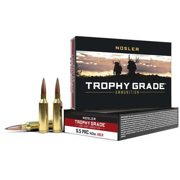 Nosler Trophy Grade 6.5 PRC Ammunition 142 Grain AccuBond Long Range Polymer Tip Box of 20