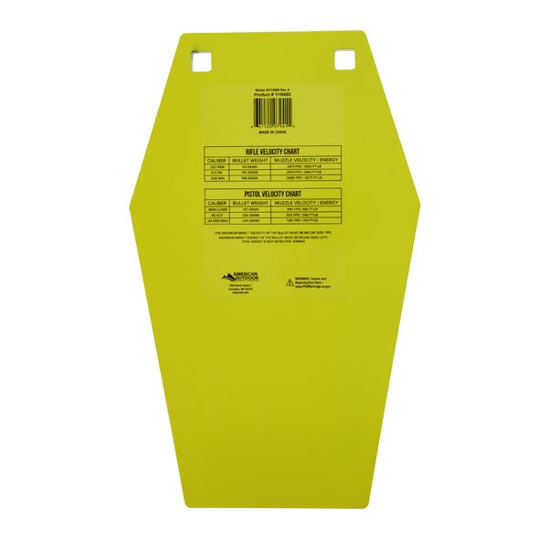 CALDWELL 10" COFFIN 3/8" AR500 STEEL TARGET