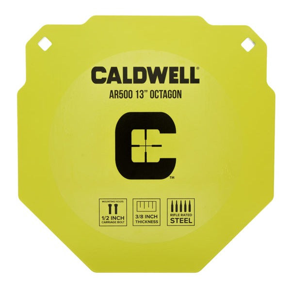 CALDWELL 13" OCTAGON 3/8" AR500 STEEL TARGET