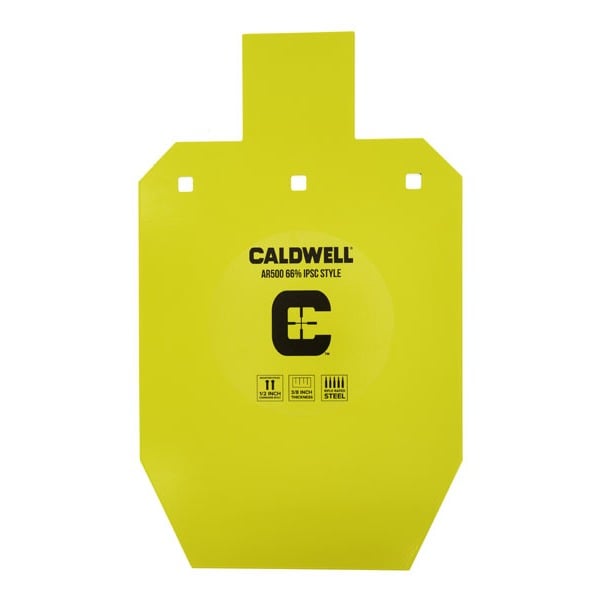 CALDWELL STEEL TARGT GONG 3/8" AR500 66% IPSC STYLE