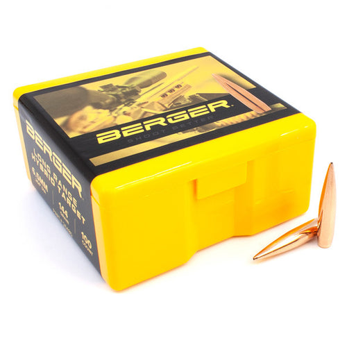 Berger Long Range Hybrid Target 264 Caliber, 6.5mm (.264 Diameter) Bullets 144 grain Boat Tail Hollow Point Box of 100