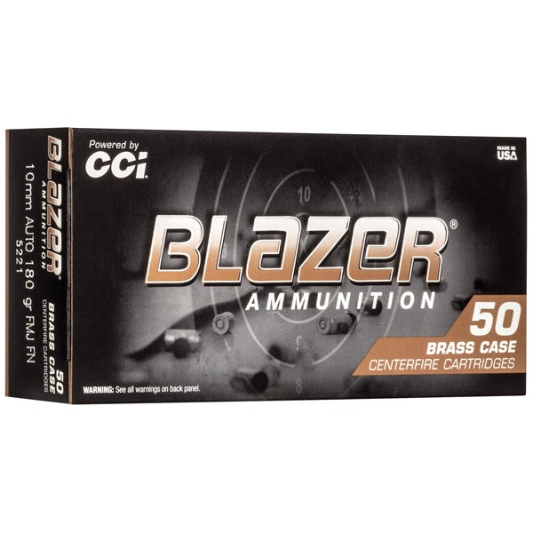 CCI Blazer 10mm Auto Ammunition 180 Grain Full Metal Jacket Box of 50