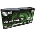 Federal Premium American Eagle 380 ACP Ammunition 70 Grain Flat Nose Box of 50