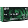 Federal Premium American Eagle 45 ACP Ammunition 137 Grain Flat Nose Box of 50