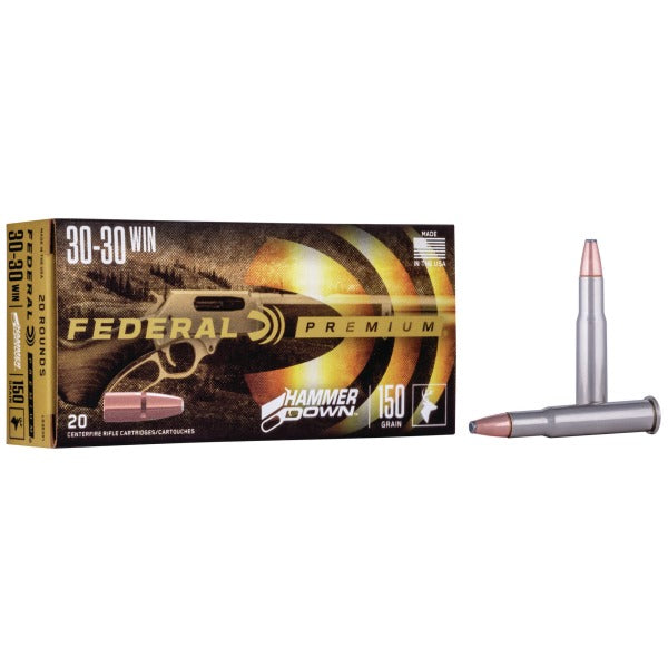 Federal Premium HammerDown 30-30 Winchester Ammunition 150 Grain Bonded Jacketed Soft Point Box of 20