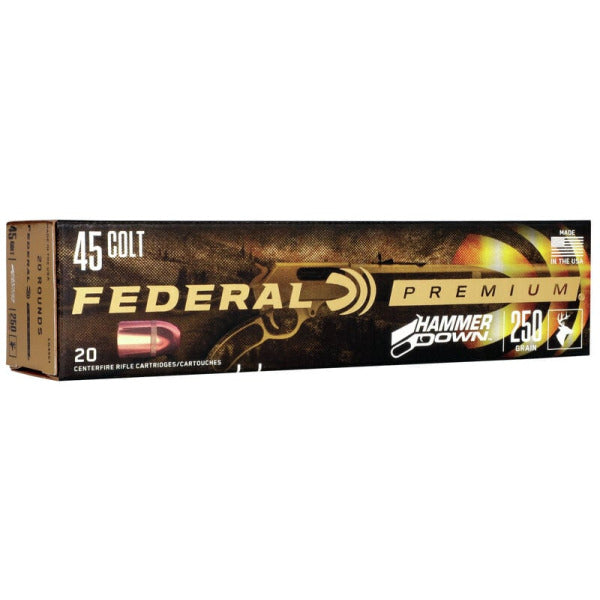 Federal Premium HammerDown 45 Colt (Long Colt) Ammunition 250 Grain Hollow Point Box of 20