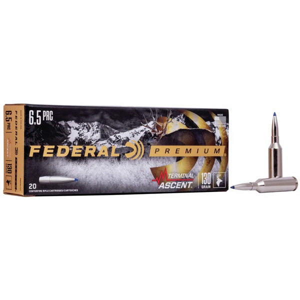 Federal Premium Terminal Ascent 6.5 PRC Ammunition 130 Grain Polymer Tip Box of 20