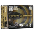 Federal Premium Personal Defense 9mm Luger +P Ammunition 124 Grain HST Jacketed Hollow Point Box of 20