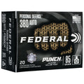 Federal Premium Personal Defense Punch 380 ACP Ammunition 85 Grain Jacketed Hollow Point Box of 20