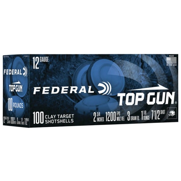 Federal Premium Top Gun 12 Gauge Ammunition 2-3/4" #7.5 1-1/8 oz 1180 fps Case of 200