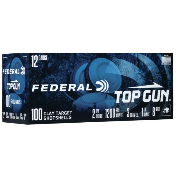 Federal Premium Top Gun 12 Gauge Ammunition 2-3/4" #8 1-1/8 oz 1180 fps Case of 200