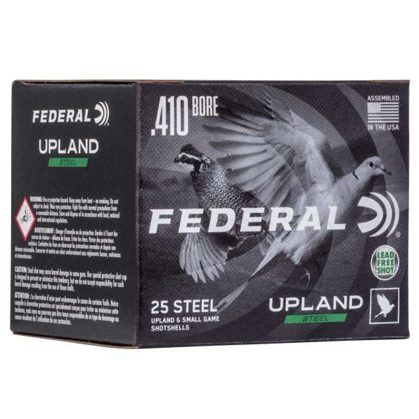 Federal Premium Upland Steel 410 Bore Ammunition 3" #7.5 3/8 oz 1400 fps Steel Box of 25