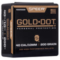 Speer Gold Dot 40 Caliber/10mm (.400 Diameter) Bullets 200 grain Hollow Point Box of 100