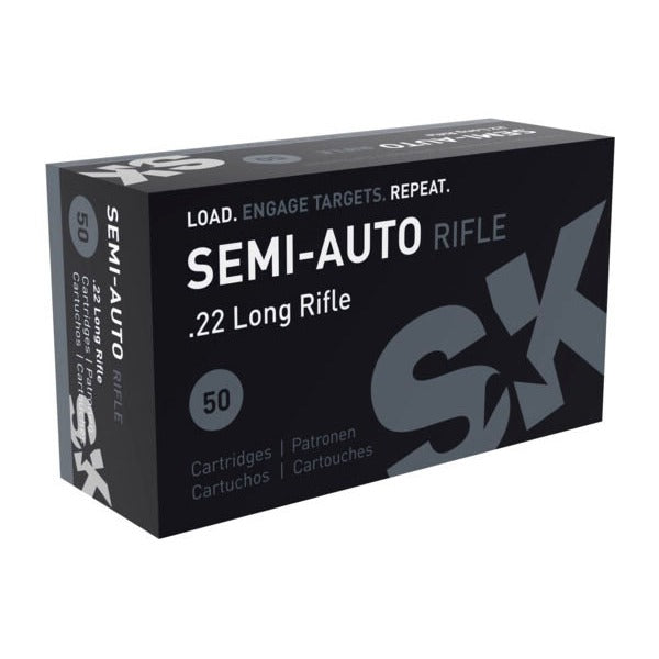 SK Semi-Auto Rifle 22 Long Rifle Ammunition 40 Grain Lead Round Nose Box of 50