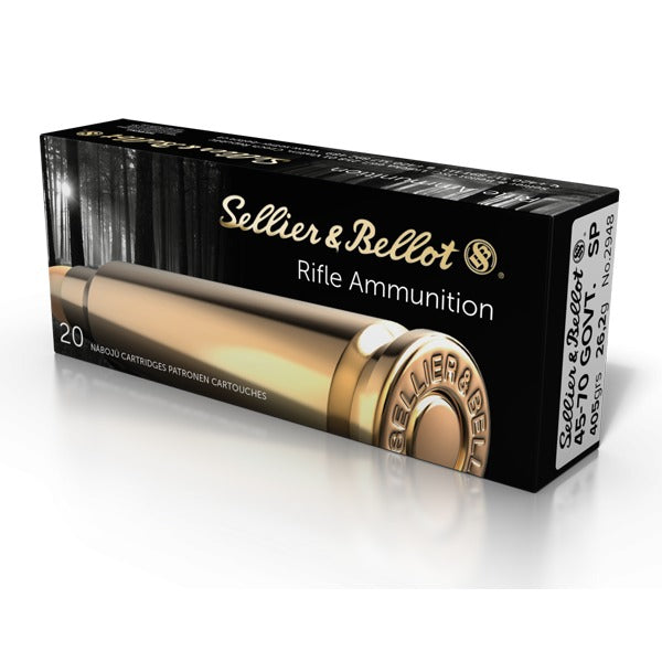 Sellier & Bellot 45-70 Gov't Ammunition 405 Grain Jacketed Soft Point Box of 20