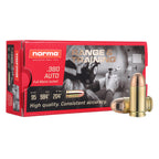 Norma Range & Training 380 ACP Ammunition 95 Grain Full Metal Jacket Box of 50