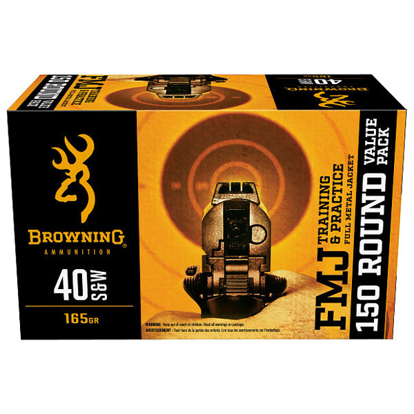 BROWNING AMMO 40 S&W 165gr FMJ 150/bx 5/cs