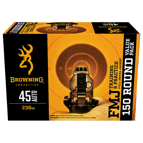 BROWNING AMMO 45 ACP 230gr FMJ VALUE PACK 150/bx 5/cs