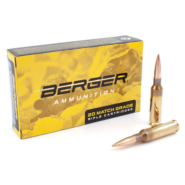 Berger 6.5 Creedmoor Ammunition 130 Grain Open Tip Match Box of 20