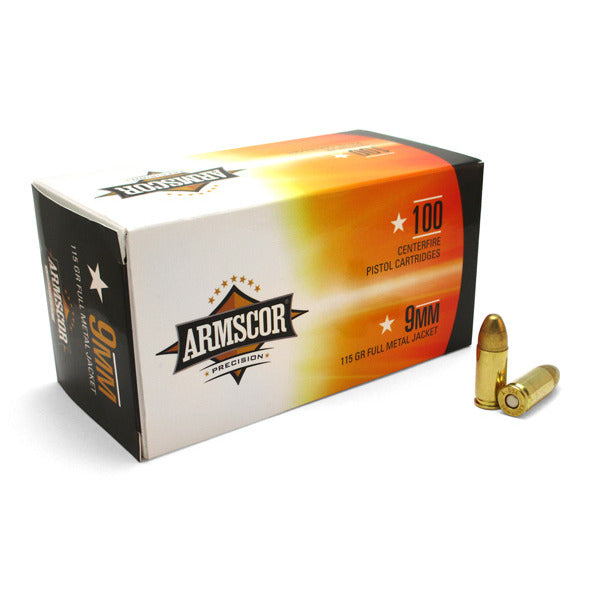 ARMSCOR AMMO 9MM 115gr FMJ VALUE PACK 100bx 12cs