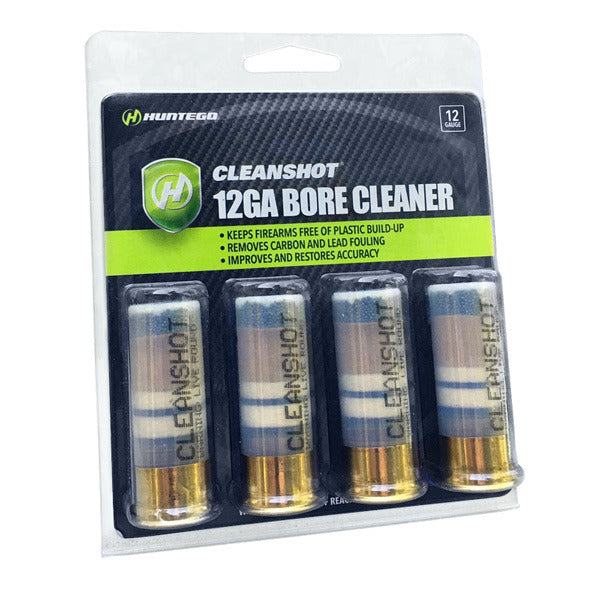 Huntego Shoot Through Bore Cleaner 12 Gauge Ammunition 2-3/4" Box of 4