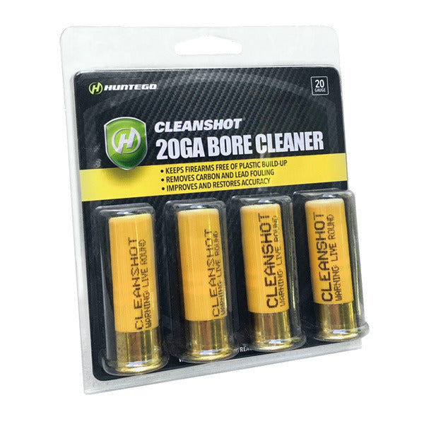 Huntego Shoot Through Bore Cleaner 20 Gauge Ammunition 2-3/4" Box of 4