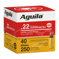 Aguila High Velocity 22 Long Rifle Ammunition 40 Grain Plated Lead Round Nose Box of 250