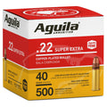 Aguila High Velocity 22 Long Rifle Ammunition 40 Grain Plated Lead Round Nose Box of 500
